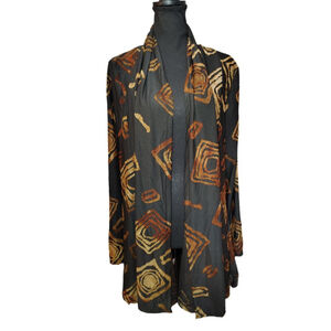 RADZOLI Women's Abstract Print Shrug Poncho L